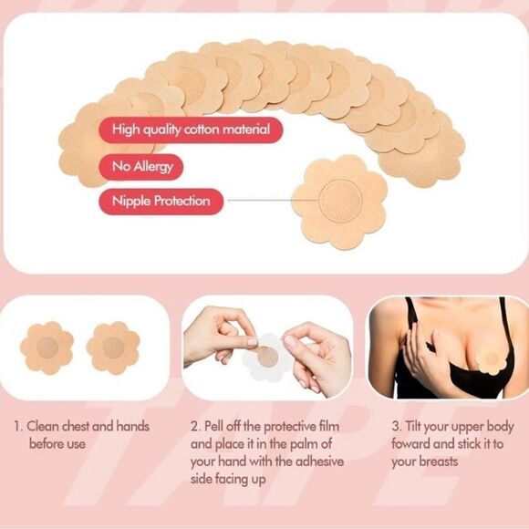 Boob Lift Tape with 20 Nipple Covers - Picture 9 of 12